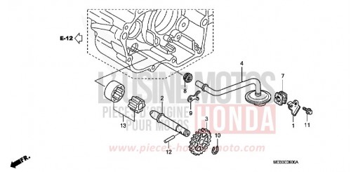 POMPE A HUILE CRF450R2 de 2002